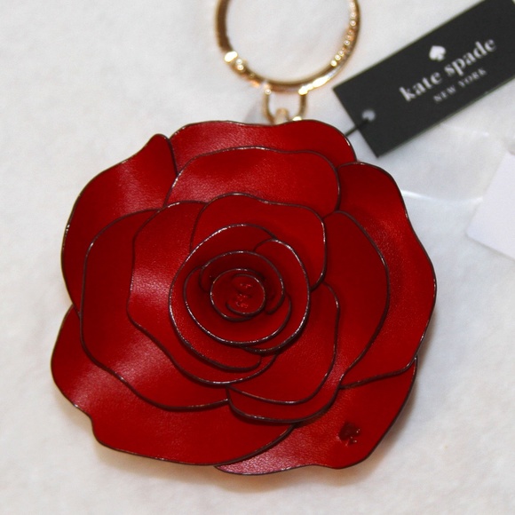 kate spade Handbags - Disney x Kate Spade Beauty And The Beast Flora 3D Rose Bag Charm Coin Purse